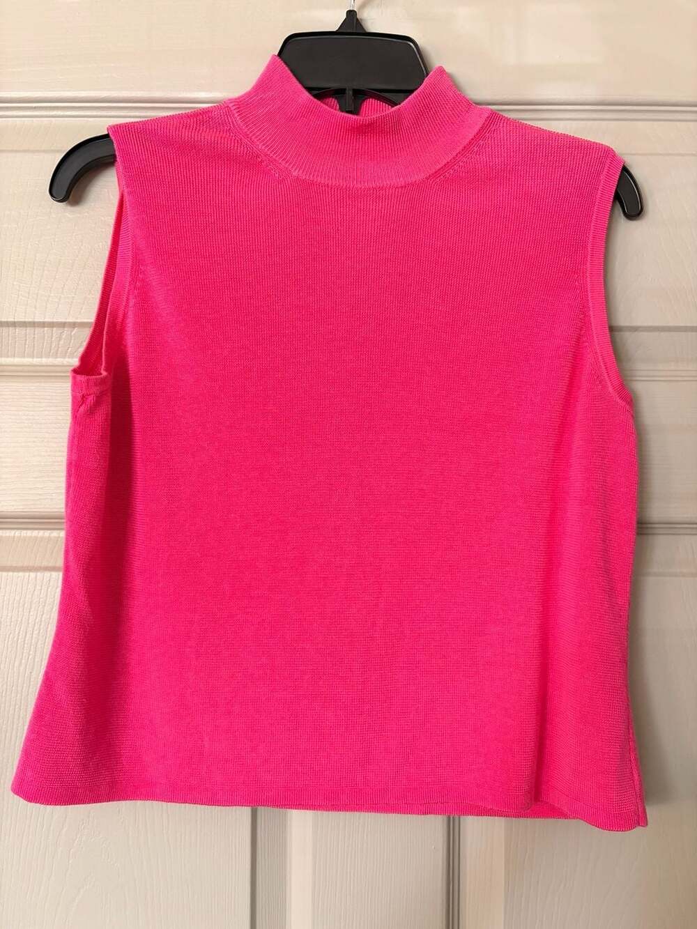 Investment Petites Sleeveless Mock Neck Top Size PS Pink